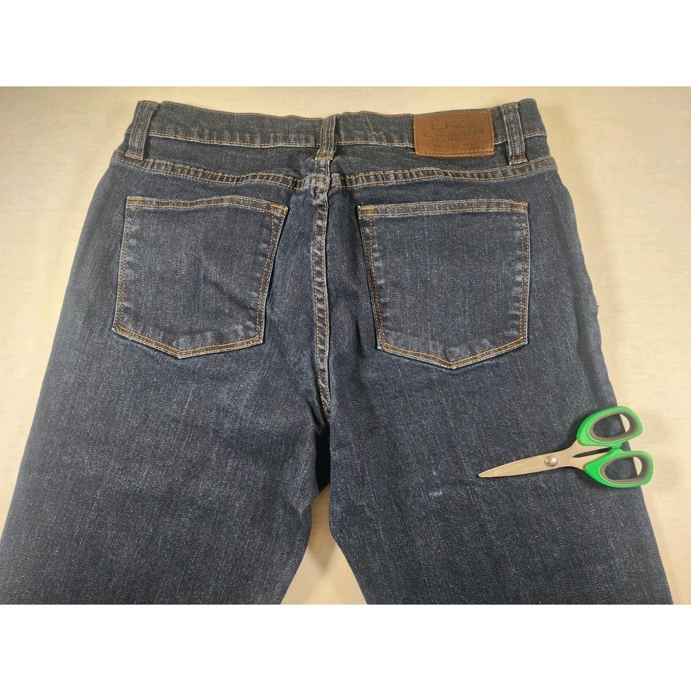 Lauren Ralph Lauren‎ Y2k Straight Mini Flare Classic Denim Womens 8 Mid Rise - Picture 12 of 12